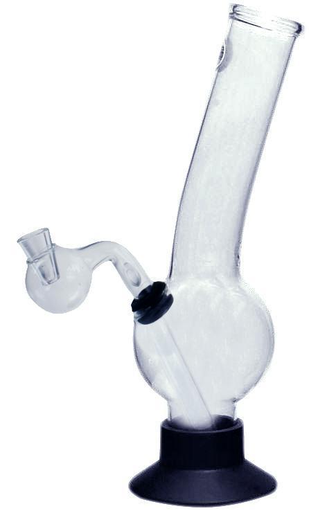Large Clear Glass Bubble With Pipe 30cm - Best Bongs And More