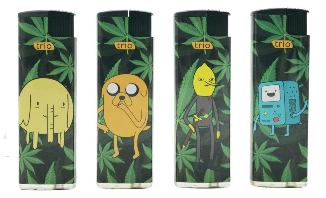Leaf Character Design Jet Lighters 5 Pack - Best Bongs And More