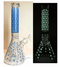 Load image into Gallery viewer, ﻿LV Glow In The Dark Beaker Glass Bong 35cm - Best Bongs And More
