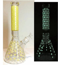 Load image into Gallery viewer, ﻿LV Glow In The Dark Beaker Glass Bong 35cm - Best Bongs And More
