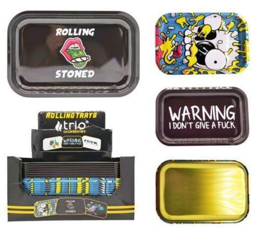 Metal Various Designs Rolling Trays - Best Bongs And More