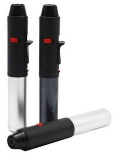 Metallic Pen Shape Refillable Blow Torch Jet Lighter - Best Bongs And More