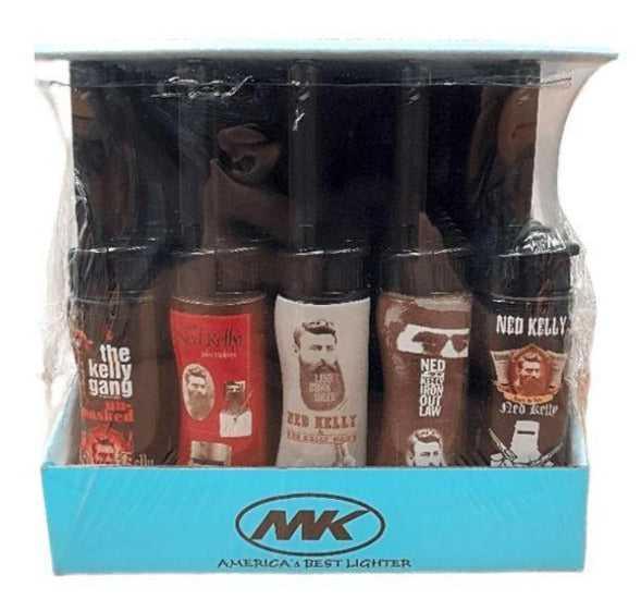 MK Ned Kelly BBQ Refillable Jet Lighters 4 Pack - Best Bongs And More
