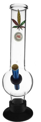 MWP Large Coloured Leaf Glass Bong 30cm - Best Bongs And More