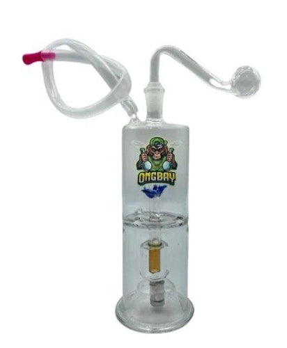 Ongbay LED Bubbler Glass Pipe 16cm - Best Bongs And More