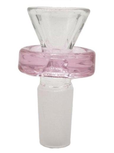 Pink Ring Glass Cone Piece 14mm - Best Bongs And More