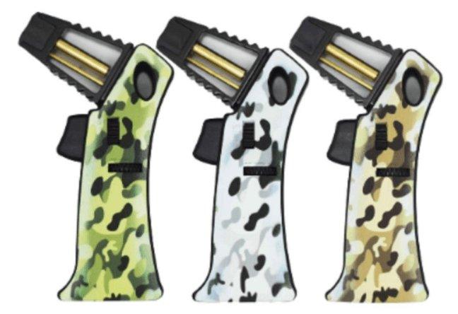 Premium Camouflage Refillable Rocket Flame Jet Lighter - Best Bongs And More