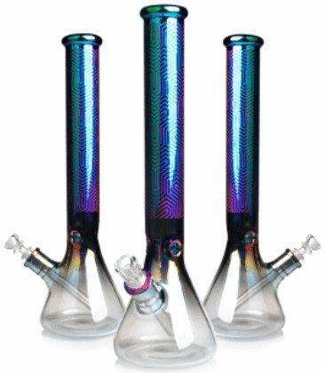 Rainbow Mandala Beaker Glass Bong 40cm - Best Bongs And More