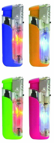 Rave Flashing LED Lights Windproof Refillable Lighters 5 Pack - Best Bongs And More