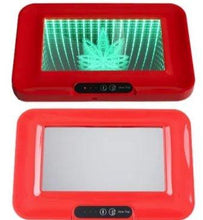 Load image into Gallery viewer, Rolling Tray With Backlight Leaf Design 30cm x 20cm - Best Bongs And More
