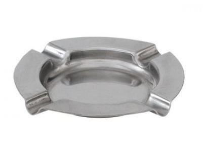 Round Silver Metal Ashtray - Best Bongs And More