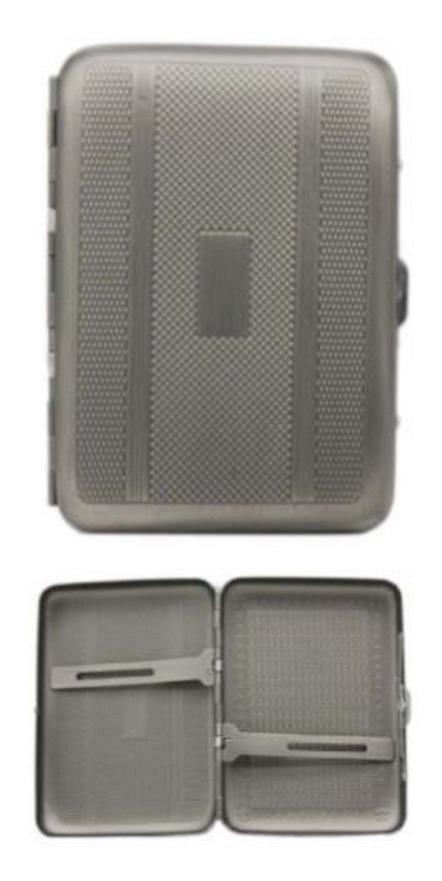 Silver Design Cigarette Hard Case - Best Bongs And More