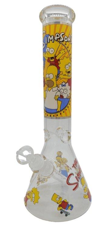 Simpsons Beaker Glass Bong 35cm - Best Bongs And More