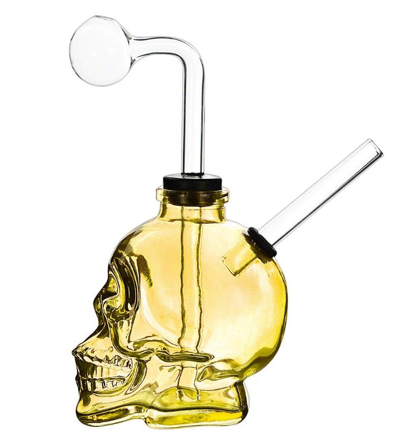 Skull Bubbler Glass Pipe 11cm - Best Bongs And More