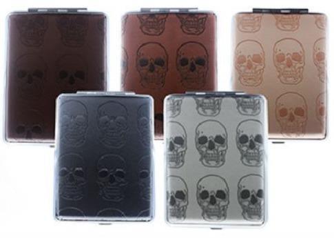 Skull Designs Cigarette Hard Case Tobacco Storage - Best Bongs And More