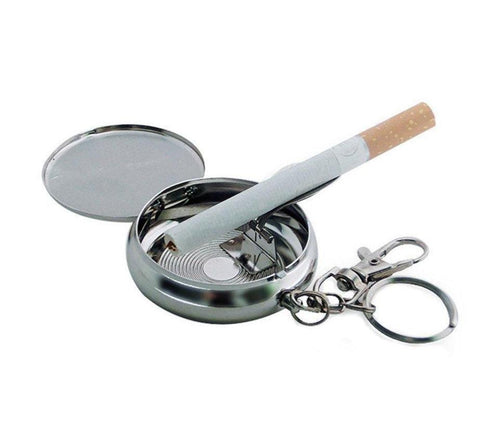 Small Silver Pocket Ashtray - Best Bongs And More