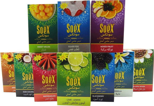 SOEX Flavoured Herbal Shisha Hookah Molasses 10 Pack (500 grams) - Best Bongs And More