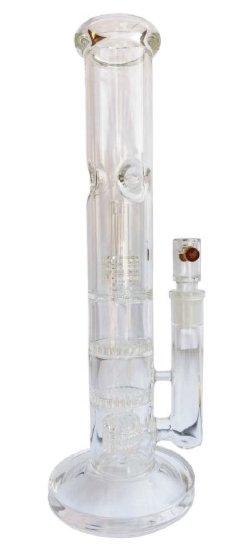 Stone Age Clear Honeycomb Percolator Glass Bong 36cm - Best Bongs And More