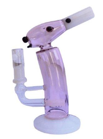 Stone Age Pink Smoking Kangaroo Percolator Glass Bong 18cm - Best Bongs And More