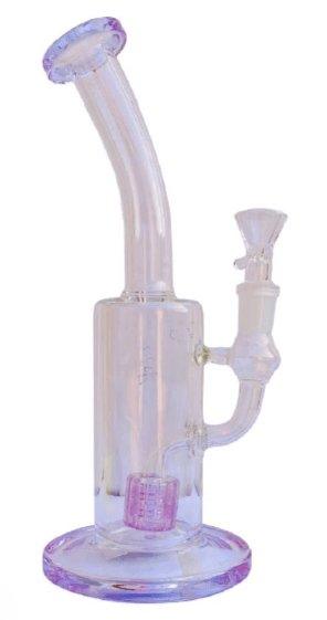 Stone Age Purple Cylinder Percolator Glass Bong 25cm - Best Bongs And More