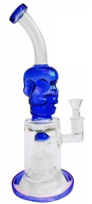 Stone Age Skull Cylinder Percolator Glass Bong 30cm - Best Bongs And More