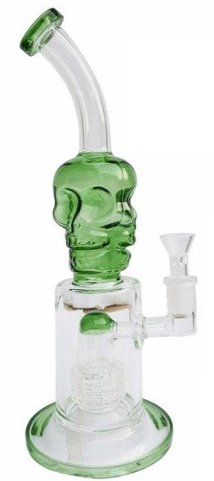 Stone Age Skull Cylinder Percolator Glass Bong 30cm - Best Bongs And More