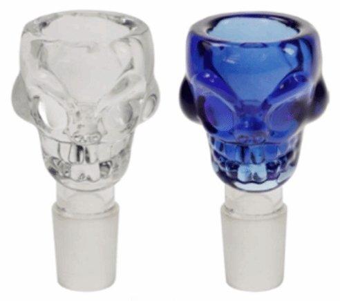 Stone Age Skull Glass Cone Piece 19mm (Choose Colour) - Best Bongs And More